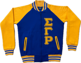 SGRho Blue Fleece Varsity Jacket